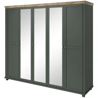 masseno Drehtürenschrank Evoletta 246 x 216 x 62 cm Grün