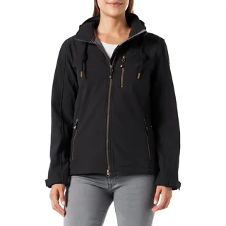 Ankerglut Damen Damen Softshelljacke mit Abnehmbarer Kapuze Gefüttert Übergangsjacke Windbreaker #Ankerglutfreude Softshelljacke