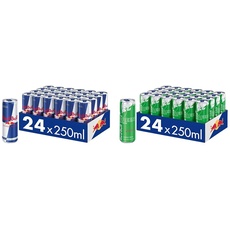 Set: Red Bull Energy Drink - 24er Palette Dosen Getränke, EINWEG (24 x 250 ml) + Red Bull Energy Drink Green Edition - 24er Palette Dosen, EINWEG (24 x 250 ml)