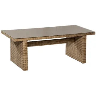 Merxx Riviera Gartentisch 200 x 100 x 76 cm Beige