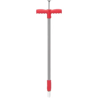 vidaXL Unkrautstecher Rot und Grau 93,5 cm Pulverbeschichteter Stahl