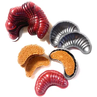 CULIMI Vanillekipferl Backform - 20er Set 7 cm Mini Kipferl Backform mit Antihaft-Beschichtung - Vanillegipfel Formen zum Backen
