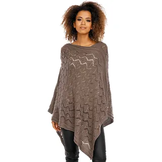 PeeKaBoo Damen elegant Poncho Taschen mocca universal - Braun