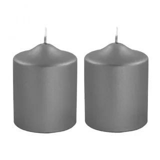 Fink CANDLE Stumpenkerze H:10 cm Ø:8 cm grau