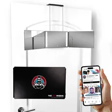 LIPFISBARBERSHOP.COM Portabler Mini 360 Grad-LED-Spiegel - Verstellbare Haken - Selbsthaarschnitt-Spiegel - Kompakter 3-Fach-Spiegel für präzises Haareschneiden - Selbsthaarschnitt-Spiegel