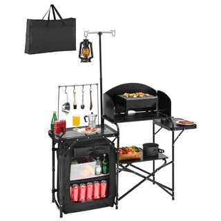 Vevor Camping Küchentisch Schwarz