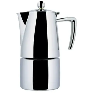 Ilsa Espressokanne, 2 Tassen, glänzende Optik, Silber