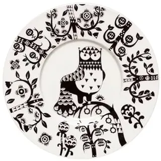 Iittala Untertasse Taika aus Vitroporzellan, Farbe: Schwarz und Weiß, Maße: 15x16x1,5 cm, 1070919