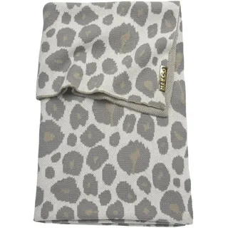 Meyco Baby Panther Babydecke, gestrickte Wiegedecke (aus 100 % weicher Baumwolle, vielseitig einsetzbar, einfache Pflege, atmungsaktiv, Größe: 100 x 150 cm), Mehrfarbig