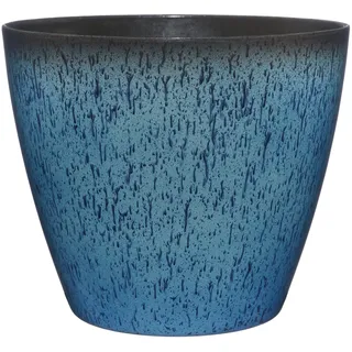 Classic Home and Garden Vogue Pflanztöpfe mit Keramik-Qualitäts-Finish – Moderne Blumentöpfe drinnen/draußen – UV-beständige Veranda-Übertöpfe – dekorativer Topf für Blumen/Kräuter (20,3 cm, Indigo)