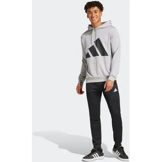 Trainingsanzug ADIDAS SPORTSWEAR "M BL FT HD TS", Herren, Gr. XL, grau (medium grau heather), Obermaterial: 100% Polyester, Sportanzüge Trainingsanzug, zweiteiliges Set aus Hose und Hoodie