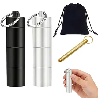 Mini Salzstreuer für Unterwegs, 2 Stück Mini Gewürzgläser Set mit Kordeltasche und Löffel,Camping Zubehör, für Reisen Zuhause, BBQ,Outdoor Picknick, Küche Kochen