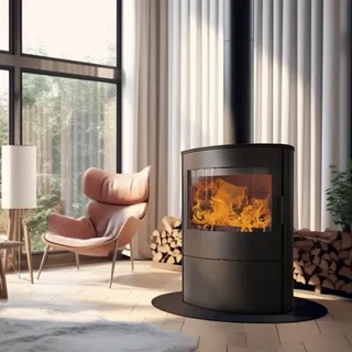 Kratki Rollo 2 Stahl Schwarz/Abdeckplatte Glas