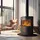 Rollo 2 Stahl Schwarz/Abdeckplatte Glas