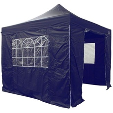 All Seasons Gazebos 3x3m vollständig wasserdichtes Faltpavillon mit 4 Seitenteilen - Marineblau