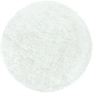 Fluffy 3500 Hochflorteppich Ø 160 cm weiß