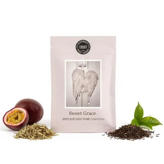 Duftsäckchen Sweet Grace – dekorative Duftbeutel mit warmem, harmonischem Duft aus Passionsfrucht, Tee & Patchouli – für Kleiderschrank, Wohnzimmer & Auto – langanhaltend bis zu 4 Monate