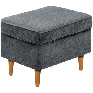 Carryhome HOCKER Anthrazit, Eiche Wotan - 63x43x42 cm