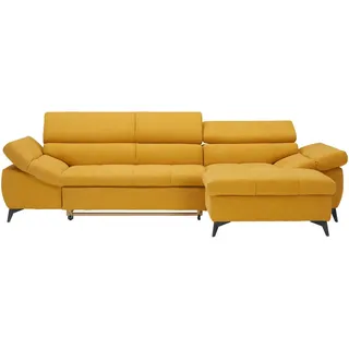 Stylife Ecksofa , Gelb , Textil , Uni , Ottomane rechts, L-Form , 297x171 cm , Bettkasten erhältlich, Stoffauswahl, seitenverkehrt erhältlich, Bettfunktion erhältlich, Hocker erhältlich, Rückenfutter , Wohnzimmer, Sofas & Couches, Wohnlandschaften, Ecksofas