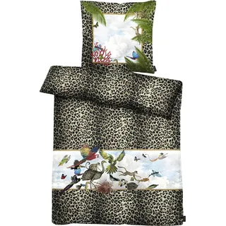 APELT Louis Herbstliches Rosen-und Herbstblumen-Motiv bunt 135 x 200 cm + 80 x 80 cm