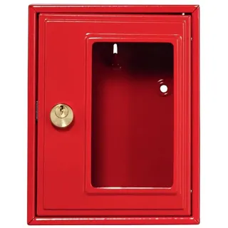 Burg Wächter Burg-Wächter Notschlüsselbox mit Hammer, 1 Haken, Stahlblech, 6161 mit Hammer, Verkehrsrot (RAL 3020)