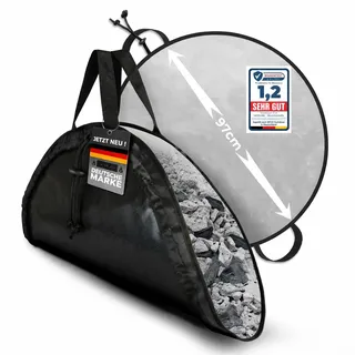 Grillmatte feuerfest mit Aschetasche-Funktion – Hitzeschutz Unterlage für Feuerschale & Grill – schützt Rasen & Terrasse vor Brandflecken – faltbar & leicht zu reinigen