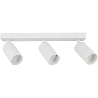 EDO Deckenstrahler GU10 MALGA, 3 Flammig, Deckenlampe Weiß, Drehbar Spotbalken, Deckenleuchte Schwenkbar, Wandlampe Innen, Wandstrahler, Spot, Downlight, Lampe für Schlafzimmer, Küche, Wohnzimmer