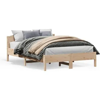 vidaXL Massivholzbett ohne Matratze 120x200 cm Kiefernholz