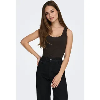 Only Tanktop »ONLSARA – Tanktop mit Spitzendetail am Ausschnitt« Baumwollmischung, regular fit