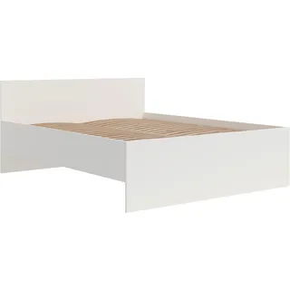 FurMeb24 Bett Maxione - 163,4 x 85 cm - mattweiss - Weiß