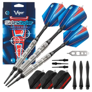 Viper by GLD Products Sidewinder 21-3225-18 Dartpfeile, 80% Wolfram, feine Rändelung, 18 g, Silber, 21-3225-18
