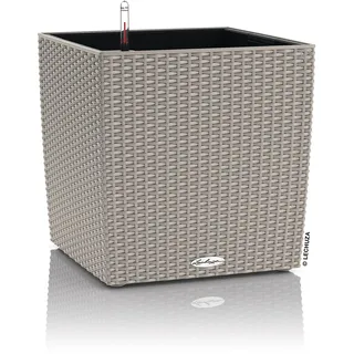 LECHUZA Cube Cottage 40 40 x 40 x 40 cm Sandbraun