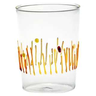 Zafferano 4er-Set Trinkgläser, Serie "4 Jahreszeiten", handgefertigtes Borosilikatglas, verschiedene Farben für den Tisch, robust und funktional
