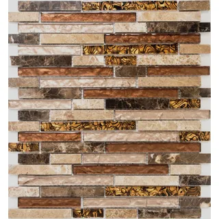 Glas Naturstein braun beige Küche Wand Boden Spiegel Art: WB86-1302 1 Matte