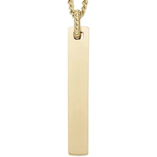 Fossil Drew Herren-Edelstahl-Halskette mit Karabinerverschluss, Gold
