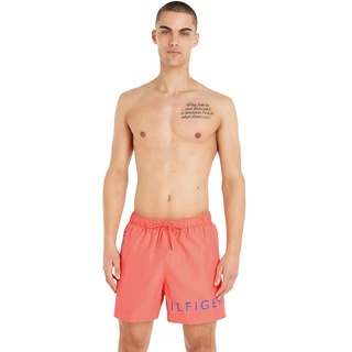 Tommy Hilfiger Herren Badehose Mittellang, Orange (Peach Dusk), L