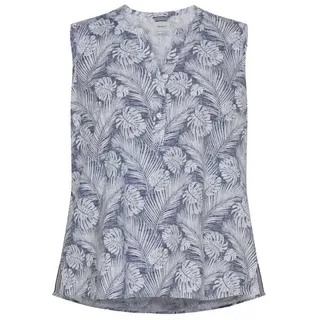 Sea Ranch Octavia Ärmelloses Hemd - Blue Palm Print - 2XL
