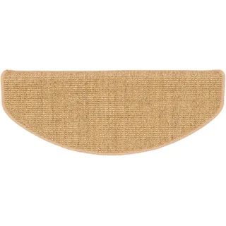 Pergamon Natur Sisal Stufenmatten 15Er-Set , Nussbaumfarben , Textil , Rund , 18x56 cm , rutschfeste Unterfläche , Teppiche und Böden, Bodenbeläge