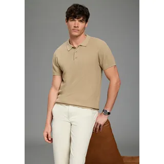 Bruno Banani Polokragenpullover "Strickpolo", beige