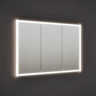burgbad rl20 Spiegelschrank 121 cm, mit Klarglas Lichtrahmen für Wandeinbau