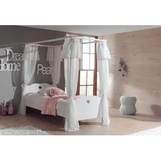 Vipack Himmelbett Amori 90 x 200 cm MDF lackiert weiß