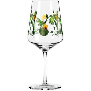 Ritzenhoff Spritzerglas , Gelb, Grün, Orange , Glas , 544 ml , 9.3x22.5x9.3 cm , Fsc, Made in Germany , Gläser, Weingläser, Weißweingläser