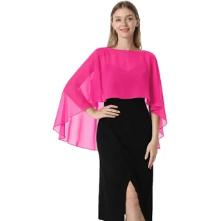 Hotshawl Damen Chiffon-umhang001 Pashmina-Schal | Leichte, klassische Capelets für Damen, weicher Überzug für Hochzeit, Brautjungfern, formeller Hals, durchsichtige Schals für