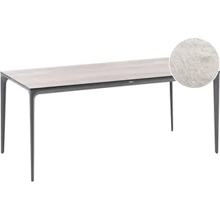 Beliani Gartentisch 180 x 90 x 75 cm Hell- u. Dunkelgrau HPL-Platte