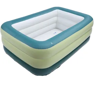 Masyrt Aufblasbarer Familienpool aus verdicktem PVC für Kinder, faltbares Design, multifunktionale Badewanne für Kinder, aufblasbarer Familienpool, Hintergarten, (184L)