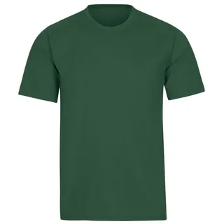 T-Shirt TRIGEMA "TRIGEMA T-Shirt DELUXE Baumwolle", Damen, Gr. L, grün (efeu), Single Jersey, 100% Baumwolle, Basic, lang, Rundhals, Shirts T-Shirt