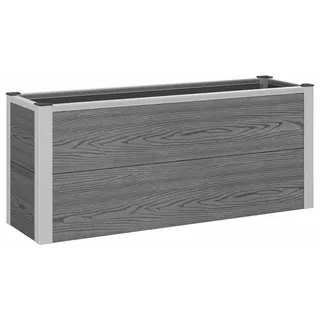 vidaXL Hochbeet Grau 100 x 30 x 42 cm WPC und Aluminium - Grau