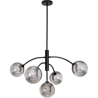 tooLight Pendellampe App1021-6Cp Glas Kugel 5-Lichtquelle G9 48X82X99Cm - Schwarz