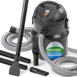 Pontec Pondomatic Teichschlammsauger (1400 W) Teichsauger Schlammsauger Teich für einen Sauberen Teichboden, 30 L Auffangvolumen, Inklusive 3 Düsen und 4 M Kabel, 2 Jahre Garantie, Deutsche Technik