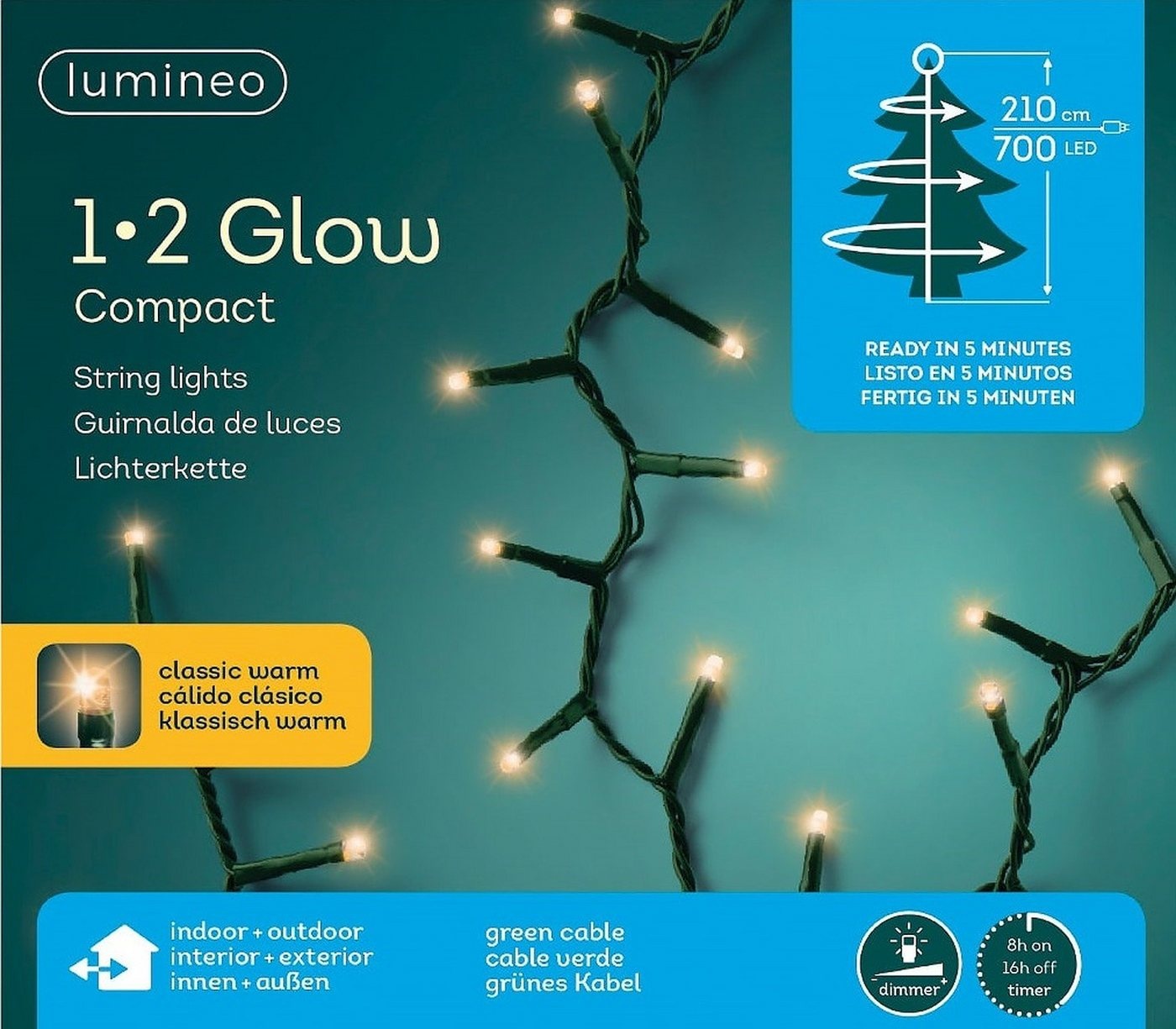 Bild von LED Lichterkette Glow warmweiß für Bäume bis 2,10 m